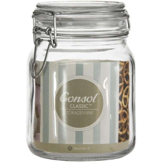Store-It Jar With Clip-Top Lid, 1L