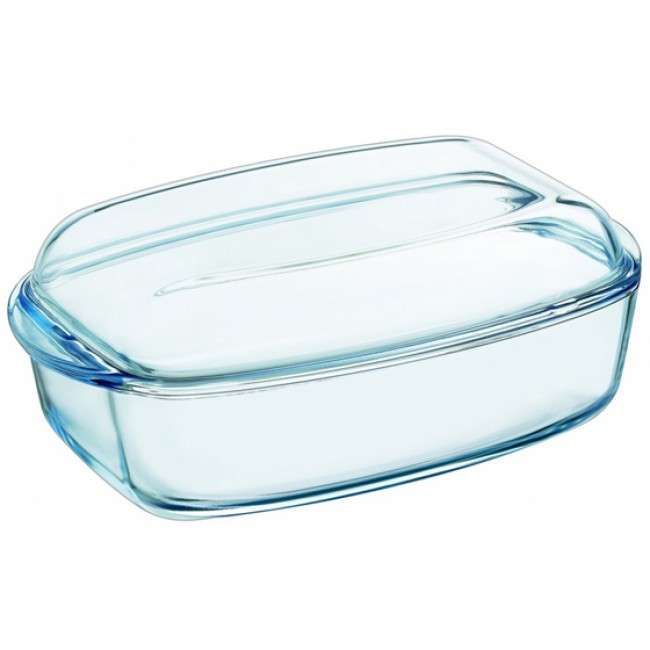 Essentials Rectangular Casserole Dish With Lid, 4.6L
