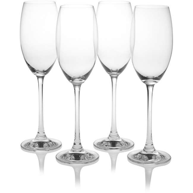 Vivendi Premium Champagne Flutes, Set Of 4
