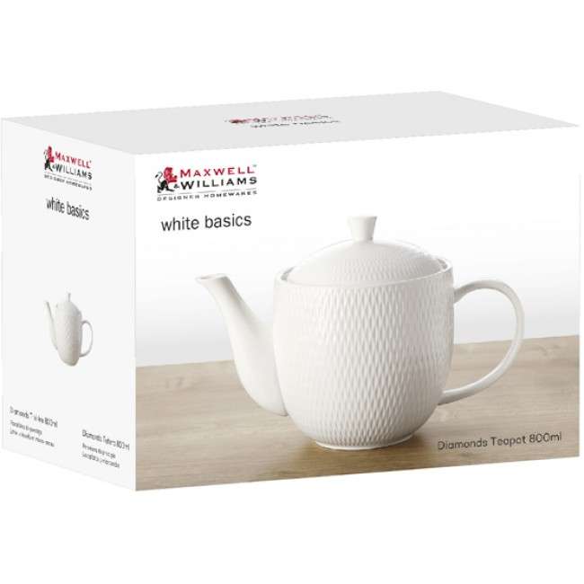White Basics Diamonds Teapot, 800ml