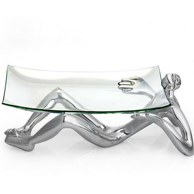 Glass Platter On Stand, On Show