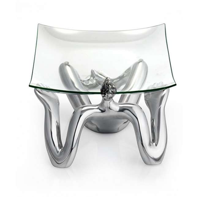 Glass Platter On Stand, On Show