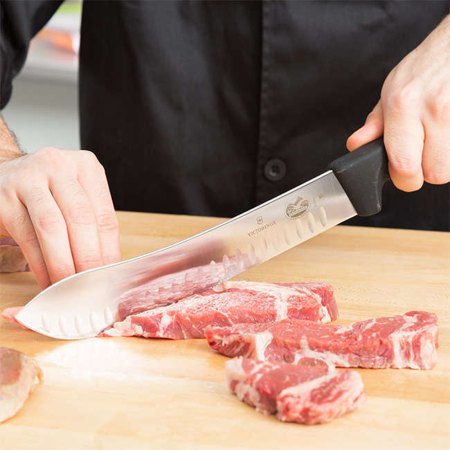 Fibrox Fluted Butcher's Knife, 25cm