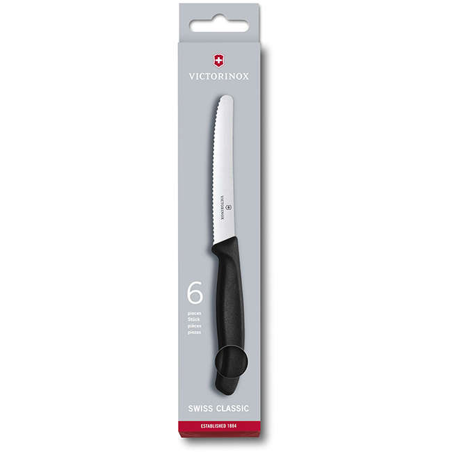 Swiss Classic Rounded Steak Knife Set, Set Of 6