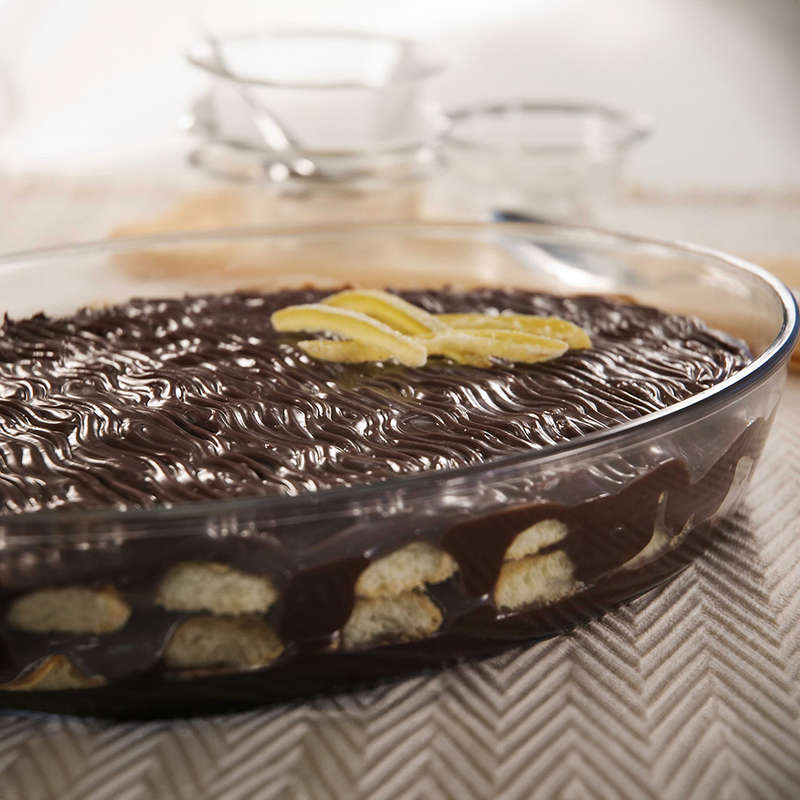 Glass Oval Roasting Dish, 2.4L