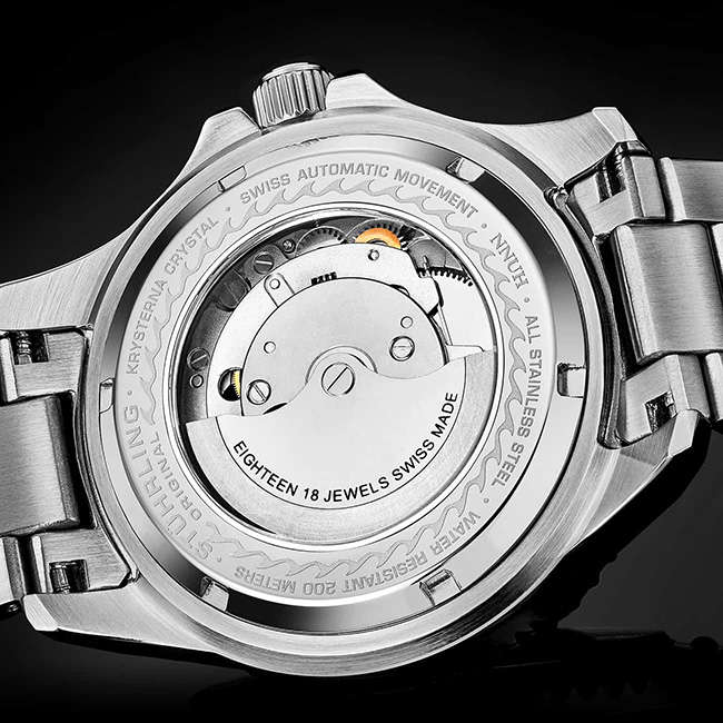 Original Anatol Automatic Dual Time Men's Skeleton Wrist Watch