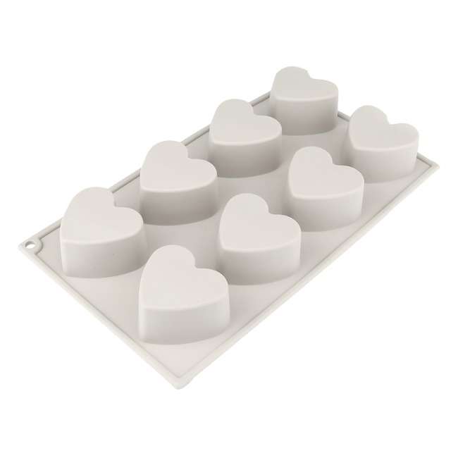 Silicone 8 Cup Heart Muffin Pan