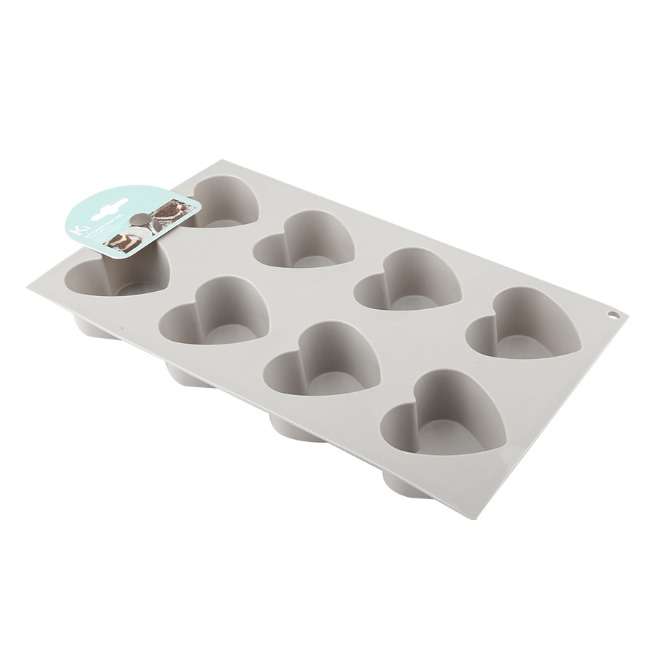 Silicone 8 Cup Heart Muffin Pan