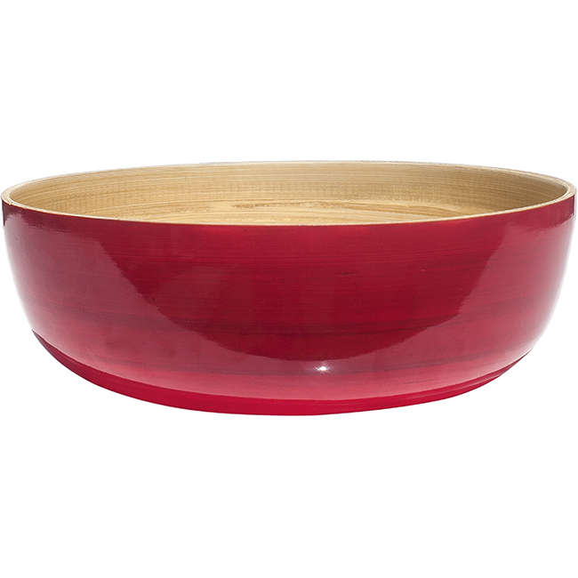 Natural Bamboo Serving Bowl, 25cm