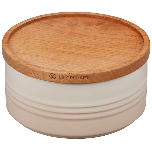 Large Storage Jar With Wooden Lid, 650ml