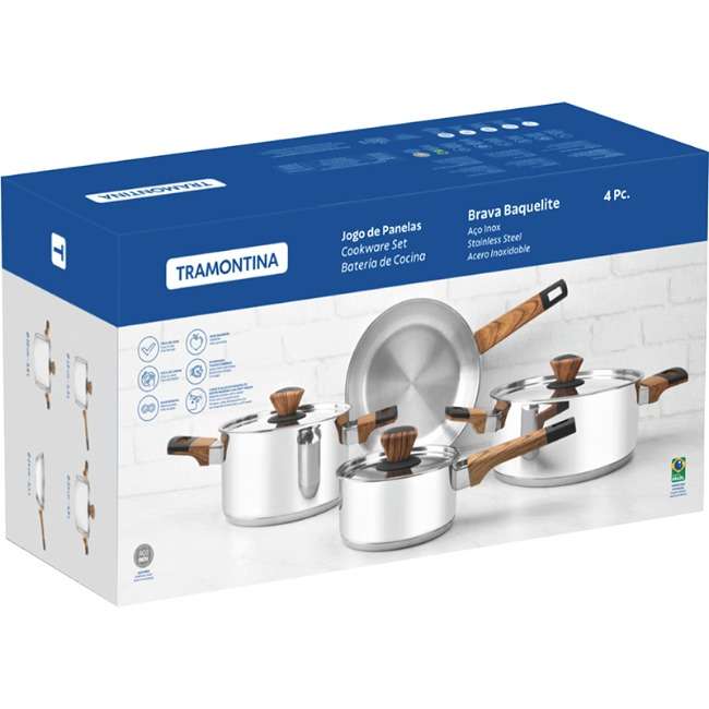 Brava Stainless Steel Cookware Set, 7pc