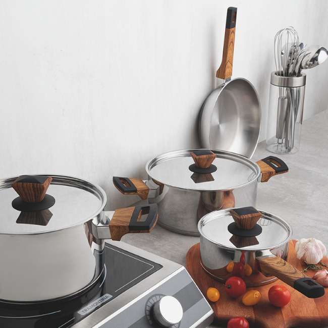 Brava Stainless Steel Cookware Set, 7pc