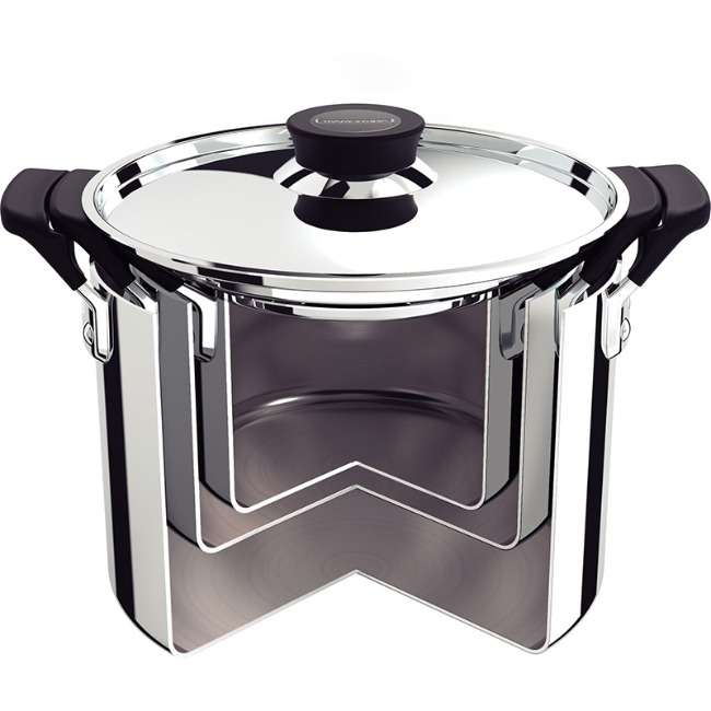 Grano Stainless Steel Cookware Set, 6pc