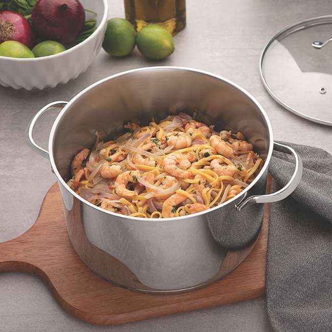 Una Stainless Steel Cookware Set, 7pc