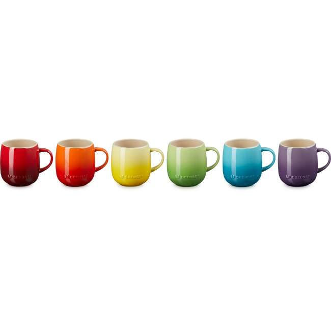 Rainbow Collection U Mugs, Set Of 6