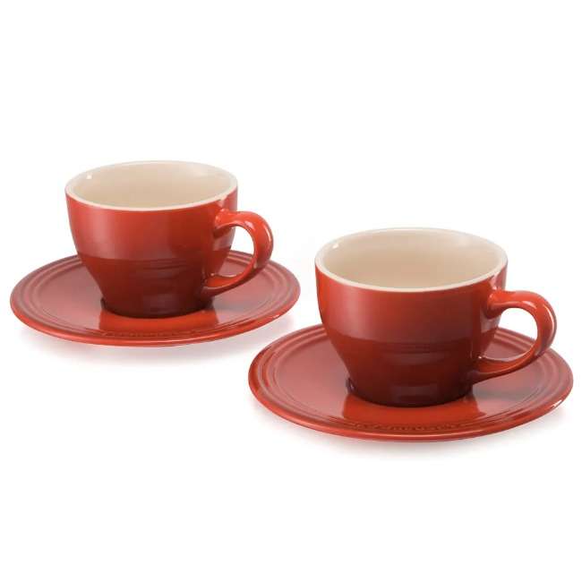 Cappuccino Cup And Saucer, Set of 2