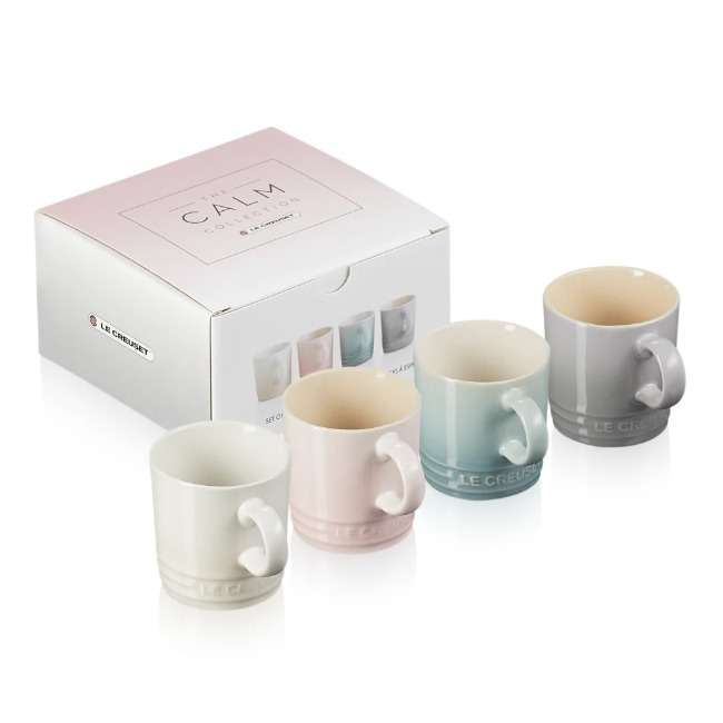 Calm Collection Espresso Mugs, Set of 4
