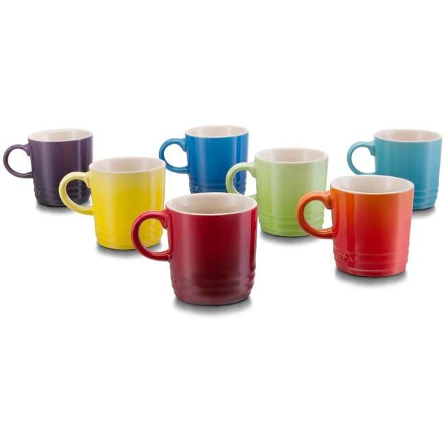 Rainbow Collection Espresso Mugs, Set Of 6