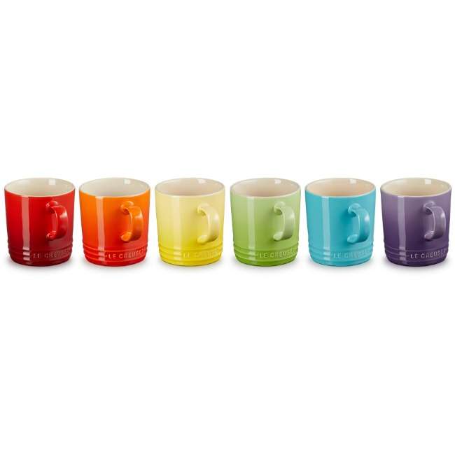 Rainbow Collection Mugs, Set Of 6