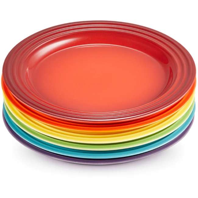 Rainbow Collection Dinner Plates, Set of 6