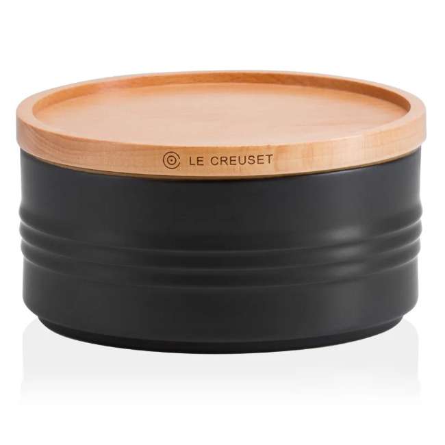 Large Storage Jar With Wooden Lid, 650ml