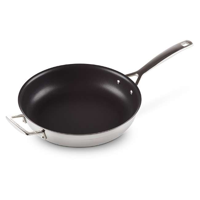 3 Ply Stainless Steel Non-Stick Frying Pan With Helper Handle, 28cm