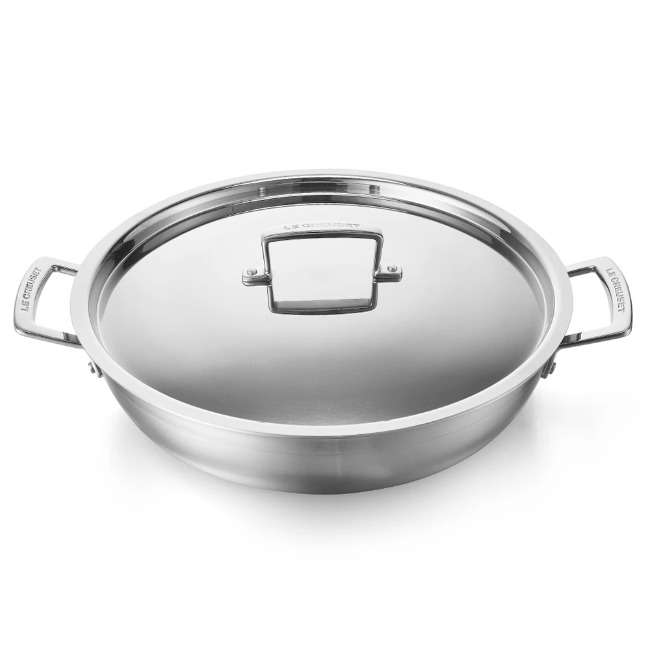 3 Ply Stainless Steel 30cm Shallow Casserole With Lid, 4.8L