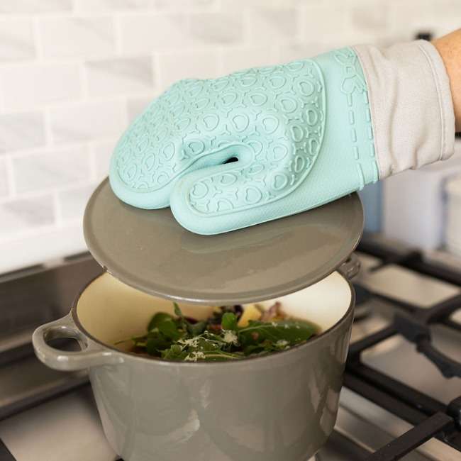 Silicone Oven Mitt With Cotton Sleeve