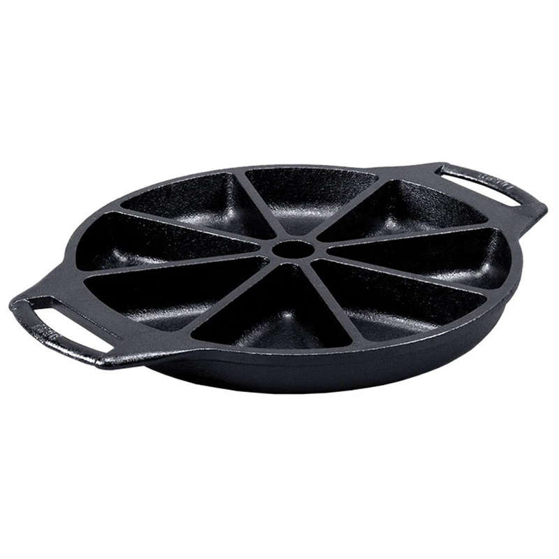 Seasoned Cast Iron Wedge Pan, 30cm