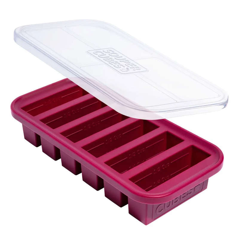 Half Cup Silicone Food Storage Tray with Lid