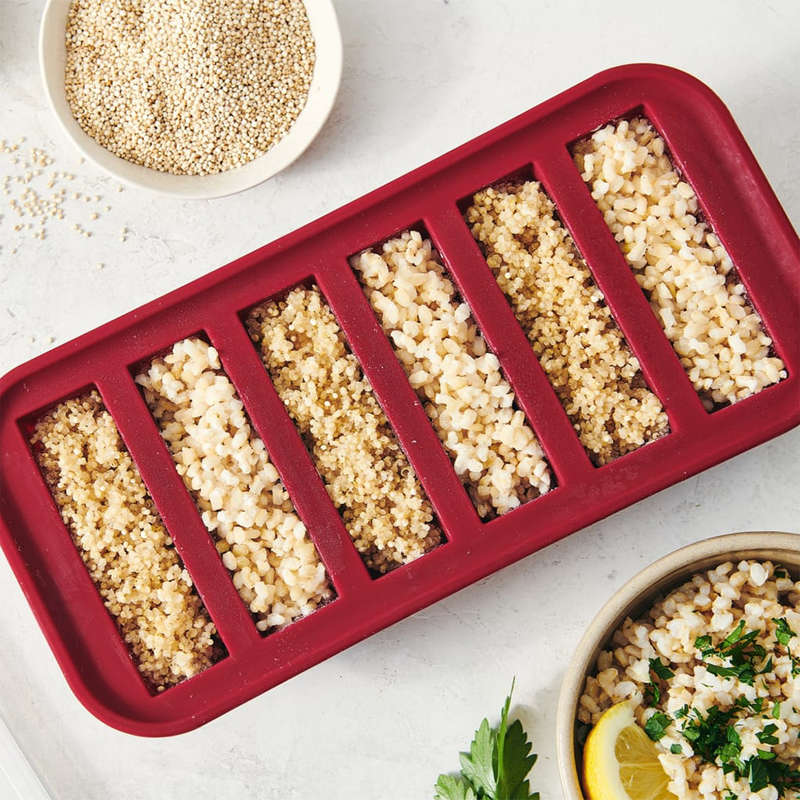 Half Cup Silicone Food Storage Tray with Lid