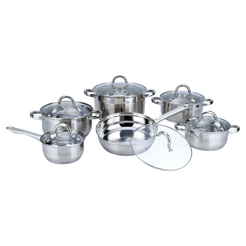 Supreme Stainless Steel Cookware Set, 12pc
