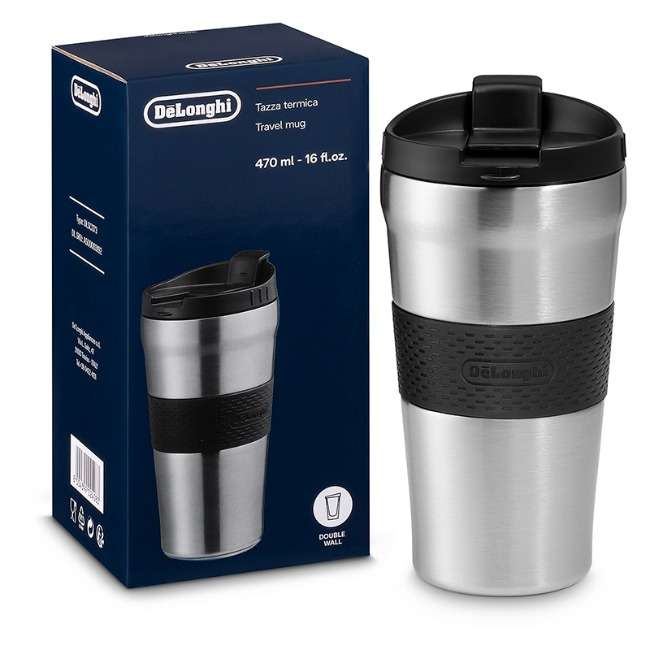 Double Walled Stainless Steel Thermal Travel Mug, 470ml