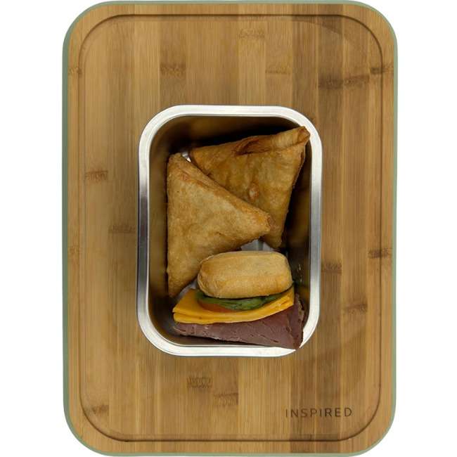 Stainless Steel Rectangular Food Storage Container With Lid, 800ml
