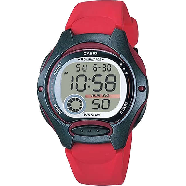 Standard Women's 50m Digital Wrist Watch, LW-200