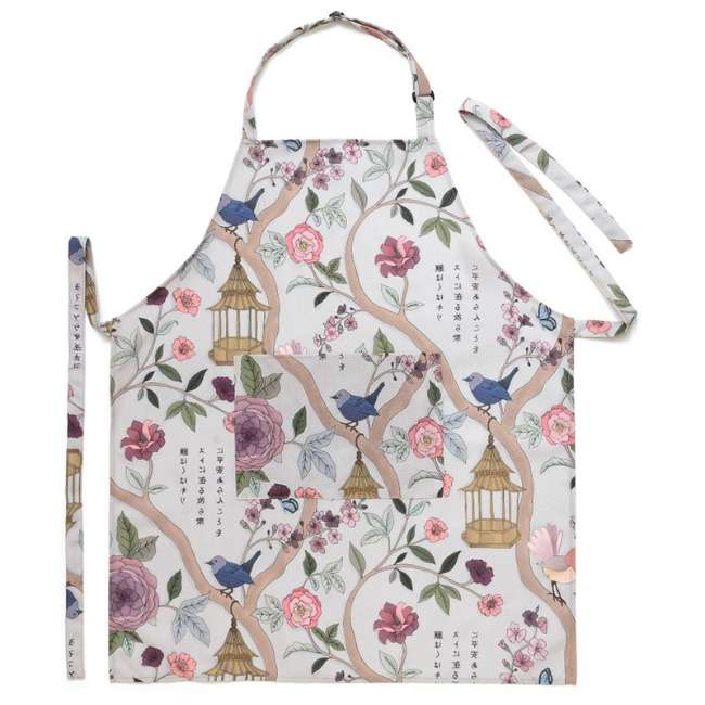 Robyn Valerie Japanese Garden Organic Full Bib Apron