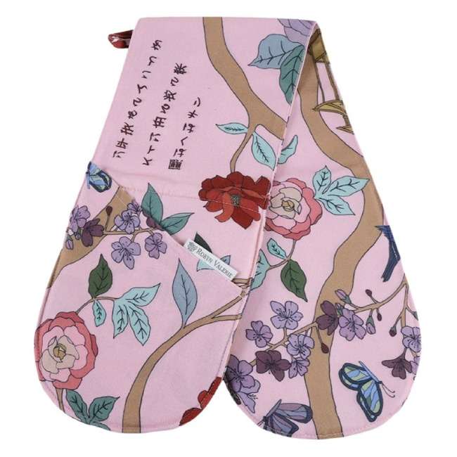 Robyn Valerie Japanese Garden Peach Double Oven Glove