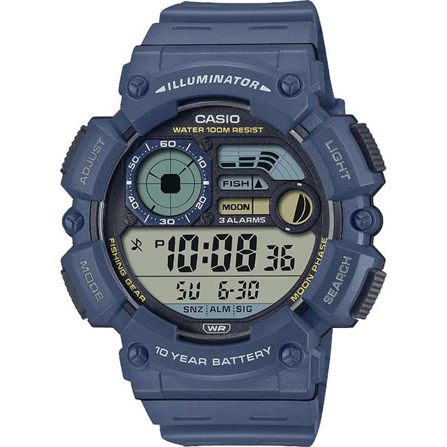Standard Outgear Men's 100m Digital Fishing Wrist Watch, WS-1500H