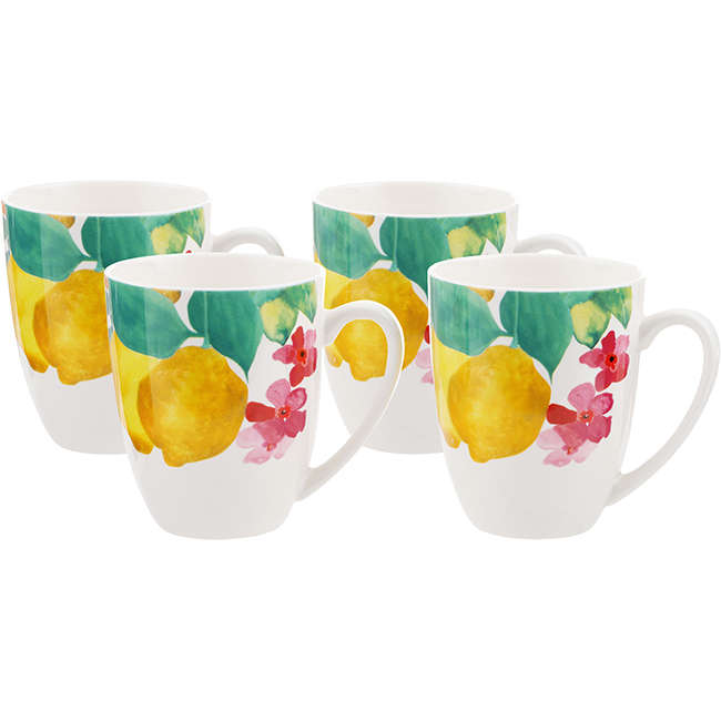 Capri Coupe Mugs, Set Of 4