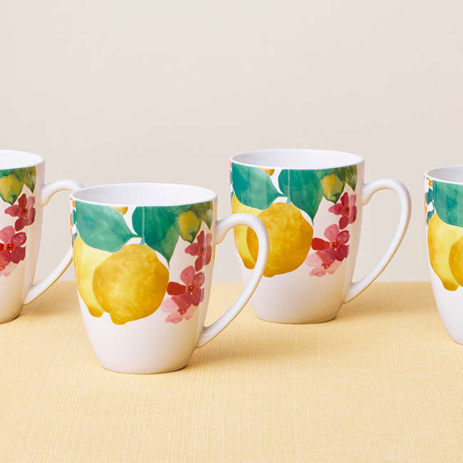 Capri Coupe Mugs, Set Of 4