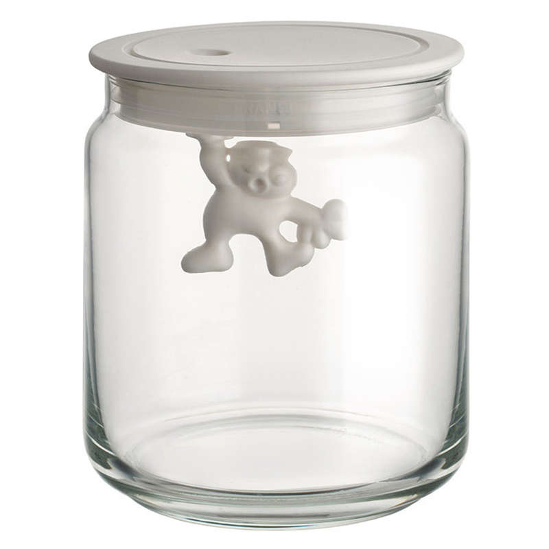 Gianni Glass Jar With White Lid