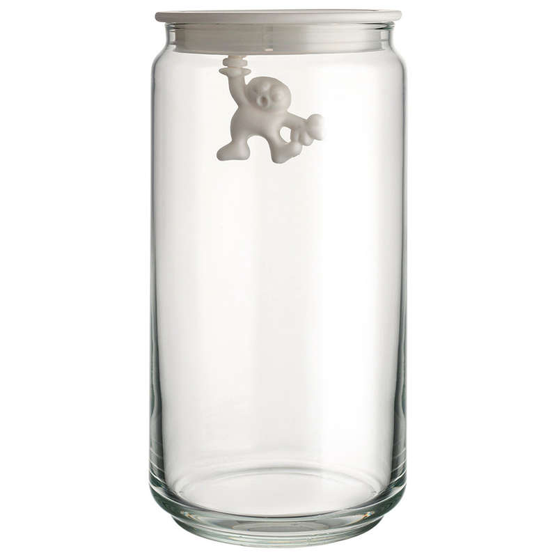 Gianni Glass Jar With White Lid
