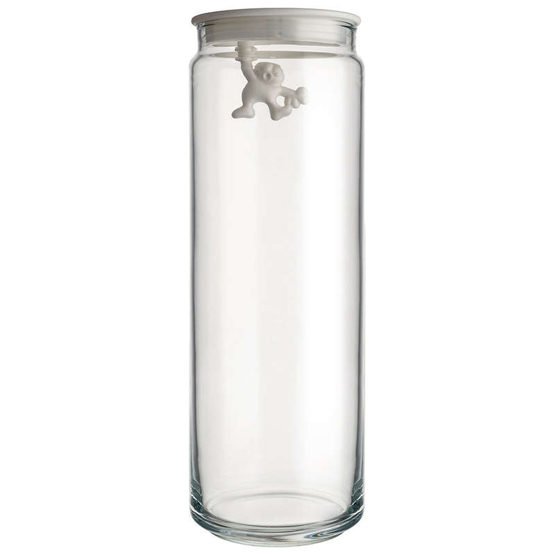 Gianni Glass Jar With White Lid
