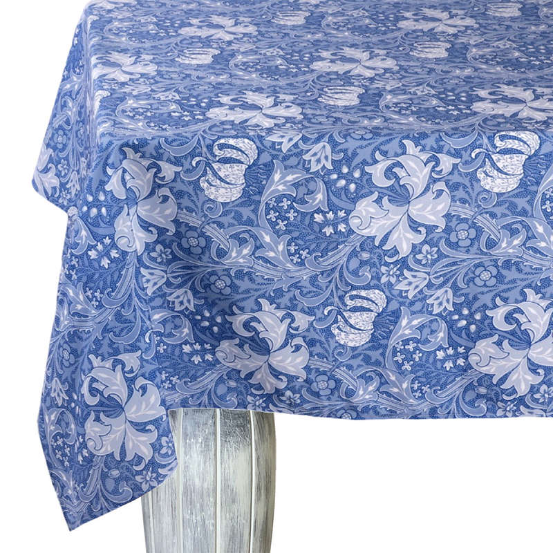 William Morris Golden Lily Blue Rectangular Tablecloth