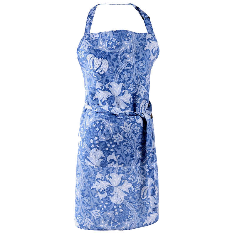 William Morris Golden Lily Blue Full Bib Apron