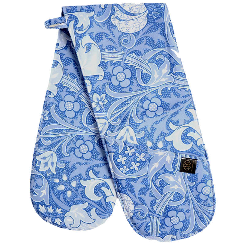 William Morris Golden Lily Blue Double Oven Glove