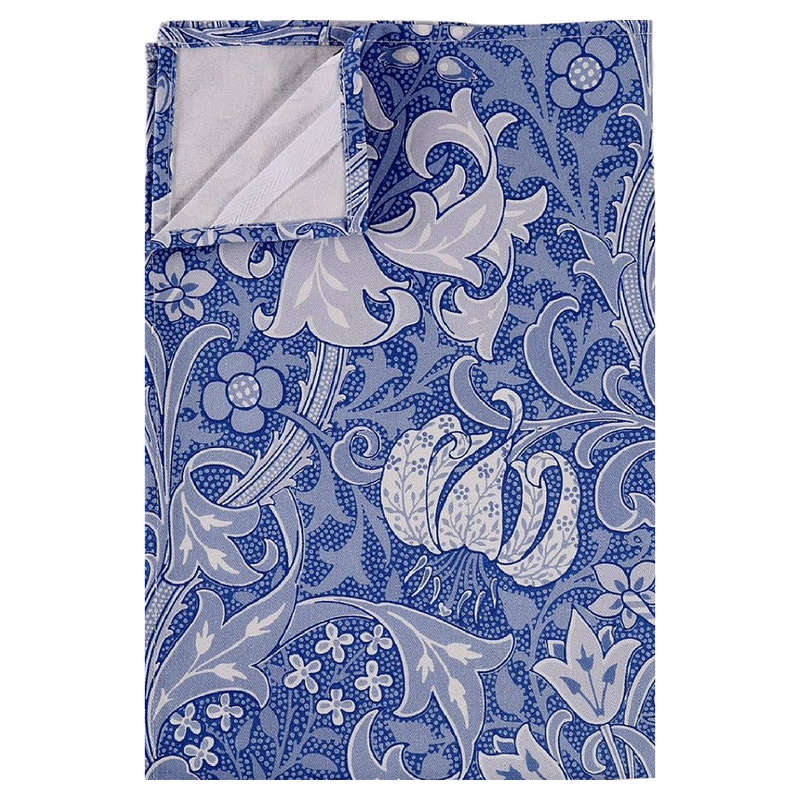 William Morris Golden Lily Blue Tea Towel