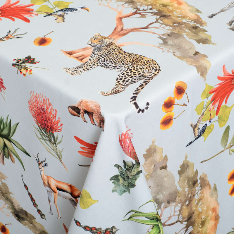 African Vibes Teal Rectangular Tablecloth
