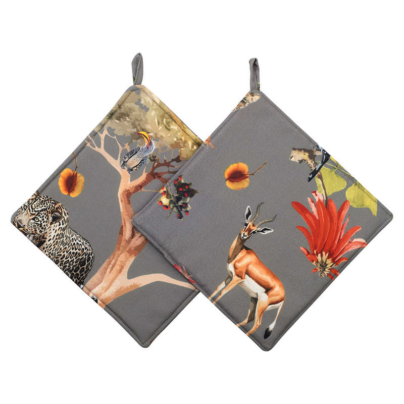 African Vibes Pot Holders, Set Of 2
