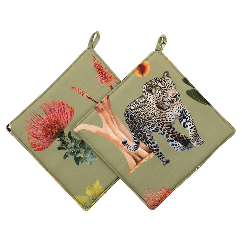 African Vibes Pot Holders, Set Of 2